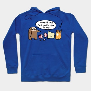 Sloth Blames Cat Comic Hoodie